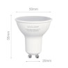 LAMPADINA ATTACCO GU10 LED SMD 8W PAR16 220V A FARETTO SATINATO BIANCO - M11-GU10-8W