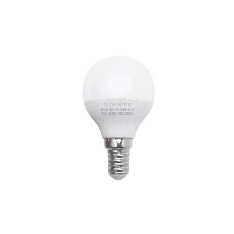 Lampadina a Led E14 8W minigoccia G45 220v passo attacco piccolo a vite – Luce fredda - G45T-8W-E14