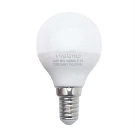 Lampadina a Led E14 8W minigoccia G45 220v passo attacco piccolo a vite – Luce fredda - G45T-8W-E14