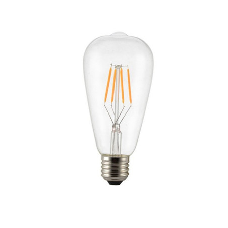 Lampadina Bulbo a filamento Led E27 8W attacco grande  Modello ST64 trasparente e 720 Lumen - ST64-8W trasparente