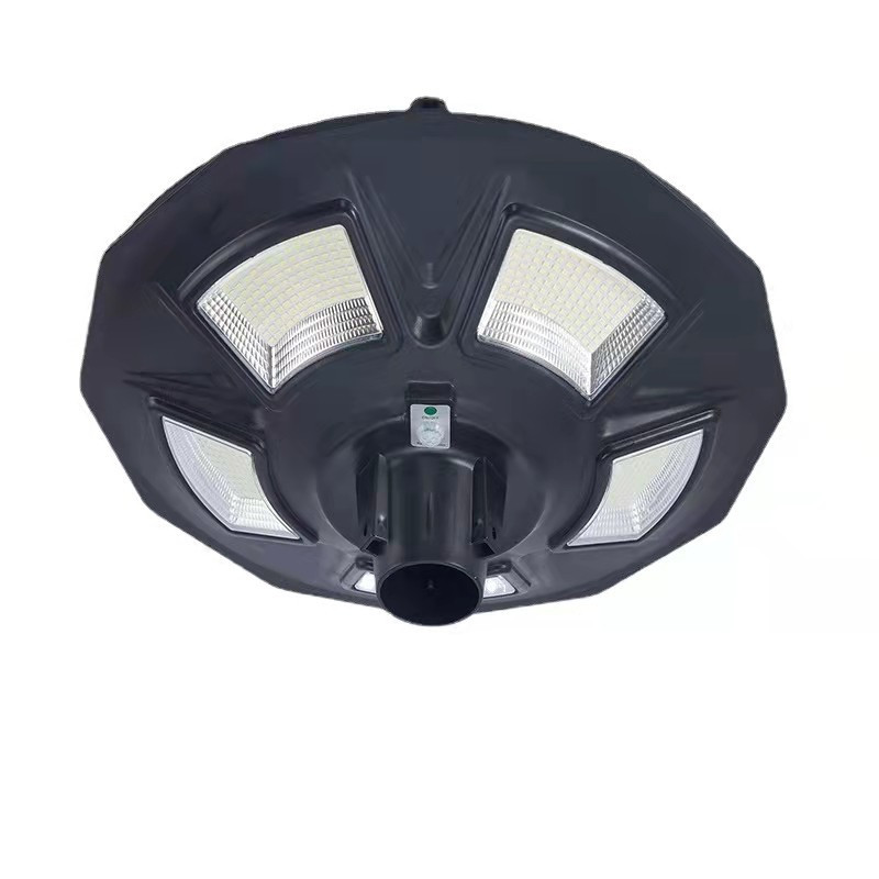 LAMPIONE LED DA GIARDINO TIPO UFO CON PANNELLO SOLARE 250W IP65 SENSORE DI MOVIMENTO E CREPUSCOLARE TELECOMANDO INCLUSO